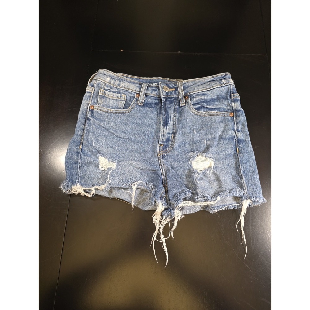 Old Navy Womens‎ Size 0 High Rise O.G. Straight Denim Distressed Cutoff Shorts